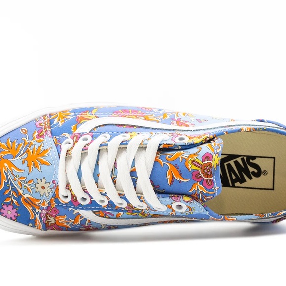 NWOB Vans x Liberty Fabric Old Skool Tapered Floral Blue, Size 6 - Picture 4 of 6